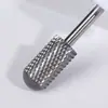 Arte de uñas cabeza de fresa frente rusa para eliminar piel muerta carborundo acero de tungsteno cabeza de fresado cabeza de eliminación de uñas herramienta accesorios de máquina pulidora