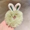 Elástico de Pelúcia com Orelhas de Coelho para Cabelo de Celebridade da Internet Coreana para Meninas, Faixa de Cabelo para Rabo de Cavalo, Corda de Cabelo de Pelúcia, Acessório de Cabelo, Cuidados com o Cabelo Estilo Coreano