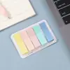 Adesivos de notas adesivas translúcidos cor fluorescente pet adesivos de notas cor Morandi ins removíveis em caixa adesivos de índice atacado
