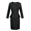 Vestido de Manga Larga Elástico de Dos Piezas Falsas para Primavera y Otoño Departamento de Ventas Joyería Esteticista Ropa Profesional para Mujer