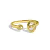 Anillo de cachorro Dongdaemun Corea del Sur femenino nicho alta calidad lujo ligero simple no se decolora ajustable anillo estilo frío