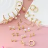 Conjunto de 30 Peças de Brincos e Argolas Populares da Amazon em Aço Inoxidável com Zircônias, Joias para Piercing, Atacado do Fabricante em Estoque