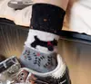 Meias de Lã Fair Isle Cachorro Retrô Outono e Inverno Espessadas Quentes Meia-Calça Média Meias Longas Meias de Pelo Meias Fofas de Pelúcia
