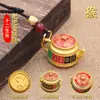 Mango de Mahjong Pintado para Cambiar la Fortuna con Fichas de Mahjong Rotatorias de Trece y Uno, un Accesorio Llavero
