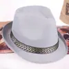Sombrero Fedora Liso Primavera Verano Otoño Hombres Mujeres Sombrero para Exteriores Sombrero Jazz Estilo Coreano Venta al por Mayor Fedora para Adultos