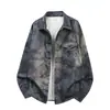 2026 Nueva Camisa de Manga Larga Tie-Dye para Hombre de Comercio Exterior Estilo Coreano Marca de Moda Tendencia Moda Holgada Tallas Grandes Casual para Hombre