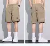 Calça de praia masculina fina de seda gelada para o verão, respirável, secagem rápida, shorts casuais esportivos soltos para homens
