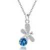 Collar Cruzado Europeo y Americano de Plata de Ley S925 con Doce Piedras de Nacimiento, Versátil Colgante de Libélula para Mujer, Cadena de Clavícula con Colgante de Mariposa de Amazon