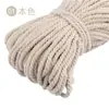 Cuerda Gruesa de Algodón de Tres Hilos de Colores Cuerda Retorcida Cuerda de Diseño Decorativo Accesorios para Manualidades Cuerda Gruesa Cuerda para Atar