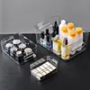 Caja de Almacenamiento Cosmético de Alta Transparencia, Lujo Ligero y Alto Valor Estético, Caja Organizadora de Escritorio para el Hogar del Baño con Cesta de Almacenamiento al por Mayor