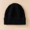 Nuevo Otoño e Invierno 100% Cachemir Color Sólido Pieza Única Moldeado Versátil Gorro de Color Sólido Jacquard Unisex Sombrero de Cachemir