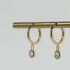 Brincos de Moda Coreana de Nicho High-End 2026 com Zircônia e Design de Gota d'Água, Brincos de Luxo Leve para Mulheres