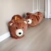 Fornecimento direto da fábrica chinelo de pelúcia de ursinho de pelúcia de desenho animado para interior animal quente para casa fofo chinelo de urso branco transfronteiriço