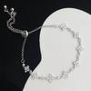 Pulsera ajustable brillante con diseño de nicho, de estilo Lucky Clover avanzado, transfronteriza entre Europa y América, pulsera de lujo ligera para novias
