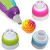 Adaptador de Bico de Confeitar Russo Saco de Confeitar Creme Tricolor Médio Tocha Bolo