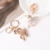 Llavero creativo y lindo de cabra del zodíaco incrustado de diamantes para coche, llavero de animalito cabra, colgante para bolso al por mayor