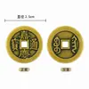 Ornamentos de moedas de cobre estilo antigo, moedas de Cinco Imperadores espessadas, moedas de cobre para proteção de soleira de porta, moedas de paz Kangxi, Qianlong, Shunzhi