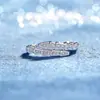 Anillo de Hueso de Serpiente de Moissanita de Plata S925 de Alta Gama para Mujer, Moderno Diseño en Forma de Serpiente, Estilo Minimalista de Alta Gama, Envío Directo de Fábrica a Europa y América