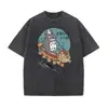 Estudantes lavam camisetas de gola redonda de manga curta para homens e mulheres estação independente da Amazon quatro estações europeu e americano divertido