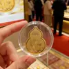 Adesivo de celular estilo Shuibei em ouro puro 999 com motivos de dinheiro e ovelhas, acessório criativo para atrair clientes, brindes no atacado
