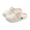 Zuecos con Puntera de Concha para Mujer 2025 Nuevo Verano Ropa de Exterior Eva Sensación de Caca Cordones DIY Sandalias y Chanclas de Playa para la Playa