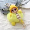 Llavero de Muñeca Peluche Nuevo Lindo de Ojos Grandes Bufanda Muñeca Elfo Colgante para Bolso Regalo para Estudiantes Adorno para Mujeres