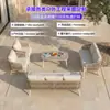 Sofá de ratán para exteriores, a prueba de lluvia y sol, para patio de villa, silla sofá de ocio, jardín de hotel de alquiler vacacional, muebles de aleación de aluminio