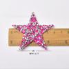 Atacado 6CM Estrela de Cinco Pontas Colorida Ponta Inferior Resina Diamante Aleatório Padrão Cola Quente Camiseta Mapa Quente Diamante Malha Roupa Acessórios de Sapato