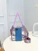 Bolsa Transparente com Corrente da Moda Estilosa Bolsa Feminina 2025 Popular Nova Tendência Portátil Bolsa de Ombro em PVC Bolsa de Menina