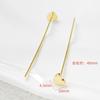 Accesorios DIY con retención de color oro de 14k estrella de cinco puntas amor alfiler en T aguja plana joyería hecha a mano material con cuentas