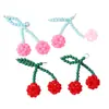 Fruta de Verano Colgante de Cereza Hecho a Mano con Cuentas DIY para Bolso Llavero Cadena de Teléfono Correa Decoración Colgante Accesorios