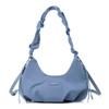 Bolsa Cruzada de Hombro Plegada para Mujer Estilo Coreano Zorro Colorido Color Puro de Gama Alta Nicho
