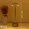 Luminária de mesa LED recarregável em formato de barra Amazon transfronteiriça, luminária de mesa decorativa para restaurante, luz noturna ambiente, luminária de cabeceira, luminária de chama