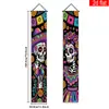 Banderas Decorativas de Puerta y Cortinas de Puerta para Decoración de Atmósfera de Patio del Día de Muertos de Nuevo México Transfronterizas