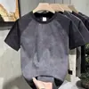 Camiseta de Moda Trendy para Hombre, Cuello Redondo, Manga Corta, Bloques de Color Patchwork, Nueva, Versátil, Cómoda, Casual, Estilo Simple Relajado