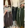 Pantalones vaqueros de pierna ancha cropped holgados adelgazantes de lunares retro moda otoño cacahuete 11512