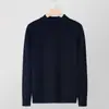 Suéter Masculino Outono e Inverno Cor Pura Gola Redonda Pulôver Malha Jovem Simples Quente Peça Básica de Tricô Roupa Masculina