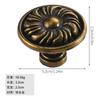 Tirador de bronce estilo chino para puerta de armario, armario, zapatero de un solo orificio, herrajes para cajón, tirador antiguo para el hogar