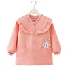 Bata de bebé, ropa exterior de otoño e invierno, chaqueta de plumón, resistente a las manchas, ropa protectora, delantal para niños, tallas medianas y grandes, con cremallera, engrosada, se puede usar al revés