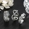Anel Aberto com Design de Nicho Interessante Feito de Aço Inoxidável, Anel para Dedo Indicador com um Toque de Luxo Leve, Moderno e Fashion, Acessório Versátil Estilo Coreano
