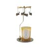 Set de Velas Navideñas con Aroma a Oro y Disco Delgado en Stock del Fabricante con Candelabro de Linterna Giratoria, Regalo Festivo para el Hogar