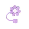 Tapa de Silicona de Grado Alimenticio para Popote Transfronteriza con Diseño de Flor de Ciruelo Adecuada para Popotes Stanley, Juego de Tapas de Enchufe a Prueba de Fugas 10 mm