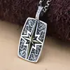 Collar Colgante Polaris de Plata de Ley Marca Trendy para Hombre Retro Todo Fósforo Hip-hop Marca Militar Accesorios Colgantes Sentido de Alta Gama Nicho