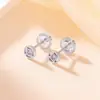 Pendientes de Plata de Ley S925 Chapados en Oro Yiluyin con Forma de Moneda Redondos Geométricos Simples Versátiles Modernos Exquisitos para el Día a Día Pendientes de Plata