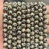 Suministro Directo de Fábrica de Piedra Natural Manchada Cuentas Sueltas Accesorios de Joyería DIY Cuentas para Pulsera Cuentas Redondas Manchadas Productos Semiterminados