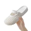 Sandalias de Punta Cerrada Estilo Nuevo para Verano, Zapatos Tejidos Antideslizantes para Mujer con Suelas Suaves, Huecos y Transpirables, Adecuados para Uso Diario Casual