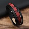 Nueva pulsera de cuero multicapa transfronteriza con diseño de calavera punk, moderna y con estampado de cuerda de cuero para hombre.
