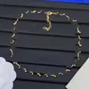 Collar de Letras de Lujo Ligero Nuevo Estilo Transfronterizo Europeo y Americano 2025 con Logo e Incrustaciones de Diamante para Mujer, Venta al por Mayor de Collares de Gama Alta
