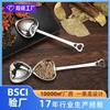 Colador de Té Personalizado Oem/Odm en Forma de Corazón de Acero Inoxidable Separador de Té Filtro de Té Cuchara de Té con Mango para Té Artefacto para Preparar Té