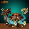 Jishanyuan "Tartaruga Dragão Babao" Enfeites de Bronze Saco da Sorte Tartaruga Dragão Decoração de Escritório A0034